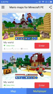 Mario maps for Minecraft PE android App screenshot 1